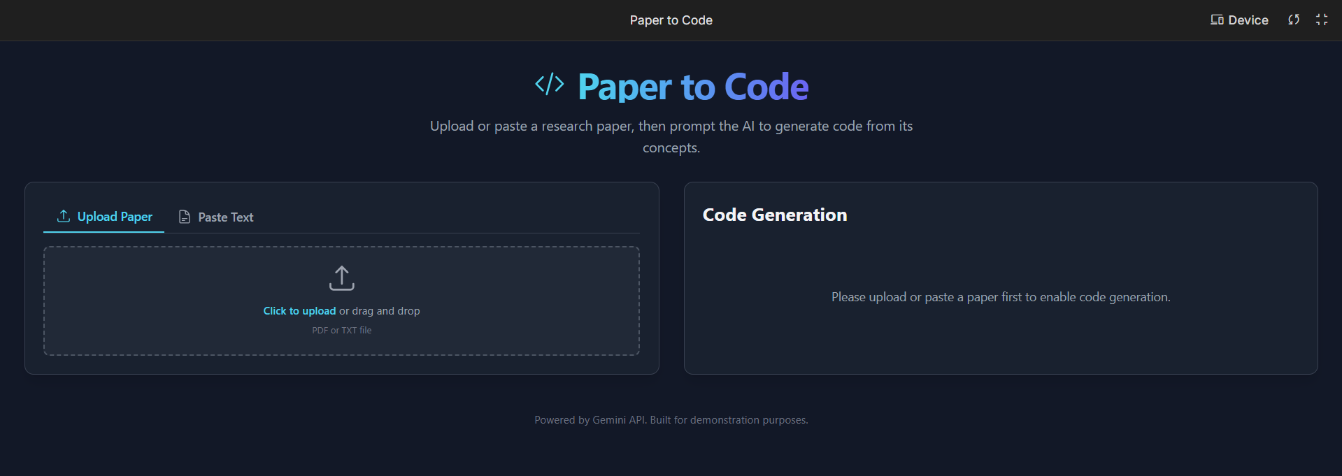 Paper to Code